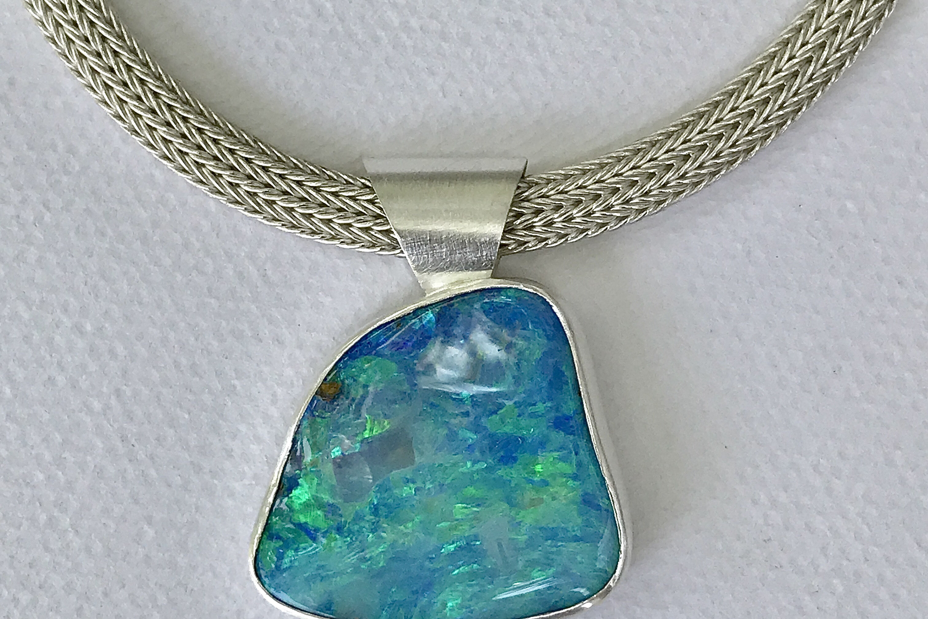 Boulder opal neckpiece 
